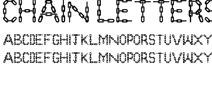 Chain Letters font
